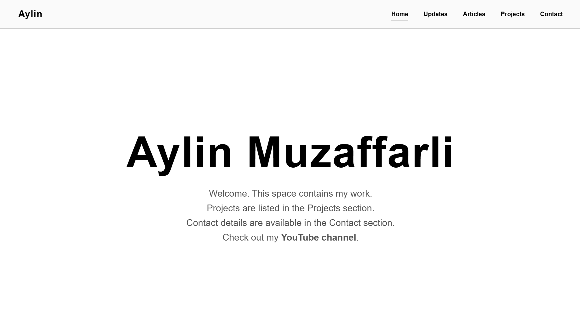 Updated Personal Website Screenshot